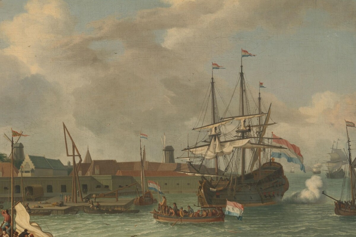 Het eiland Onrust bij Batavia