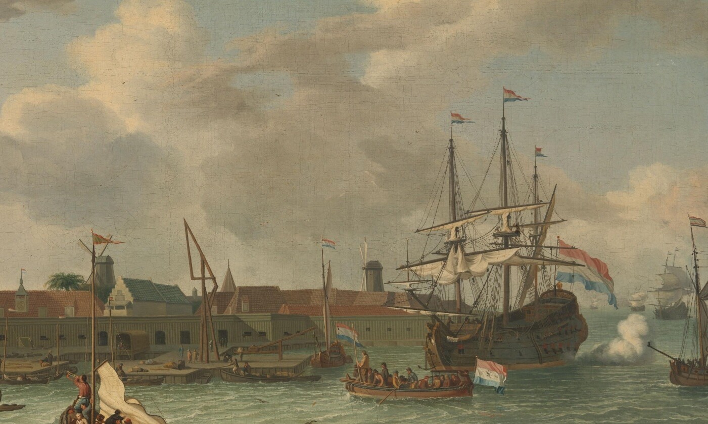 Het eiland Onrust bij Batavia